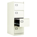 White Bisley Contract Steel Filing Cabinet by TC with side open doors, showcasing its sturdy design and spacious interior.