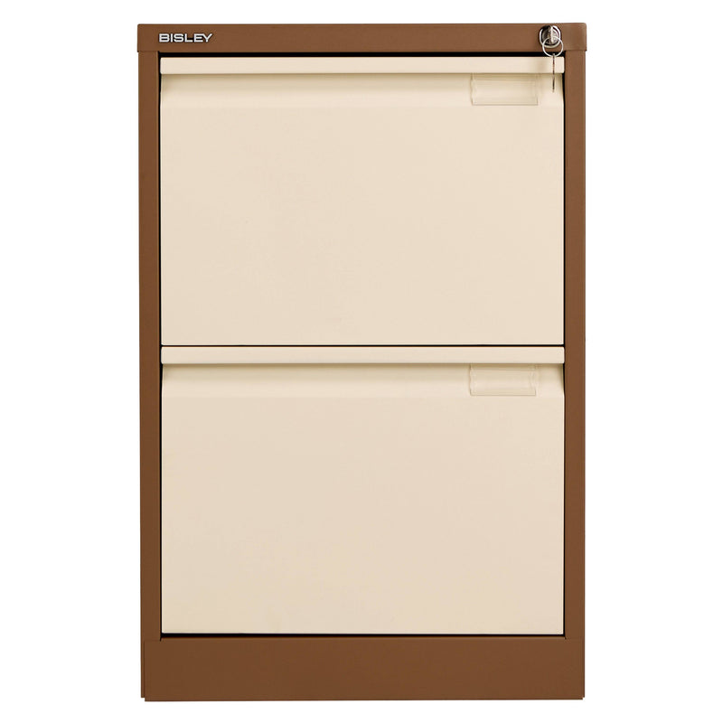 Bisley Classic Steel Filing Cabinet - Coffee & Cream - NWOF