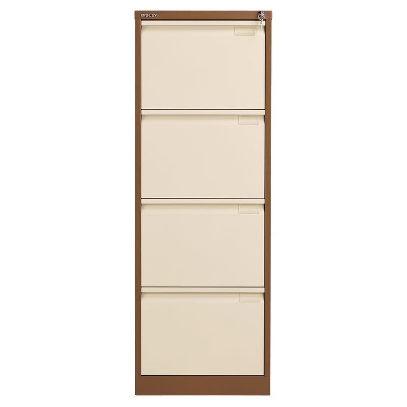 Bisley Classic Steel Filing Cabinet - Coffee & Cream - NWOF