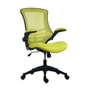 Green TC Marlos mesh back office chair with folding arms, ergonomic design and adjustable features for comfortable seating.