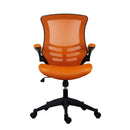 TC Marlos mesh back office chair with folding arms, adjustable height and ergonomic design for comfortable seating.