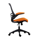 TC Marlos mesh back office chair with folding arms, ergonomic design and adjustable features for comfortable workspace seating.