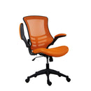 TC Marlos mesh back office chair with folding arms, ergonomic design and adjustable features for comfortable workspace seating.