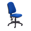 Blue TC Calypso 2 High Back Operator Chair with ergonomic design and adjustable features.