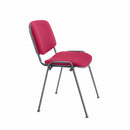 TC Office Club Meeting Chair with black cushioned seat and chrome metal frame, ideal for conference or office use.