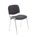 TC Office Club Meeting Chair with chrome frame, featuring a modern design and cushioned seat and back for comfortable office seating.