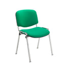 TC Office Club Meeting Chair with chrome frame, featuring a sleek design and comfortable seating, shown from the front angle.