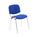 TC Office Club Meeting Chair with chrome frame, front view showing sleek design and cushioned seat for professional office settings.