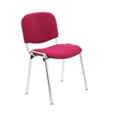TC Office Club Meeting Chair with chrome frame, featuring black cushioned seat and backrest for comfortable office seating.