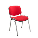 TC Office Club Meeting Chair with chrome frame, featuring black cushioned seat and backrest for professional office use.