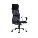 Black Carlos high back mesh chair with armrests by TC, featuring ergonomic design and supportive mesh upholstery.