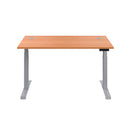 TC Office Economy Sit Stand Desk in 1200mm with adjustable height and sturdy metal frame, ideal for ergonomic workspaces.