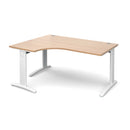 TR10 Deluxe Ergonomic Desk - Beech - NWOF