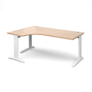 TR10 Deluxe Ergonomic Desk - Beech - NWOF