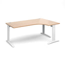 TR10 Deluxe Ergonomic Desk - Beech - NWOF