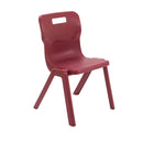 Titan Burgundy One Piece Classroom Chair Size 5 for ages 11-14, sturdy and ergonomic student seat by Titan.