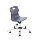 Titan Swivel Junior Chair with charcoal fabric and sturdy base, designed for children’s comfort and support.