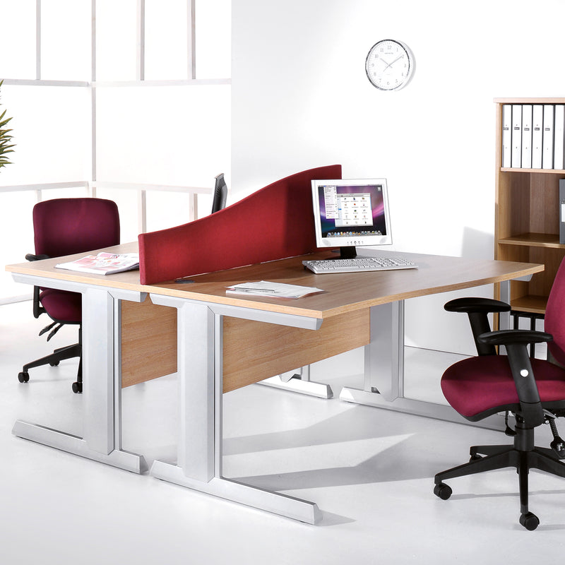 Vivo 800mm Deep Straight Desk - White - NWOF