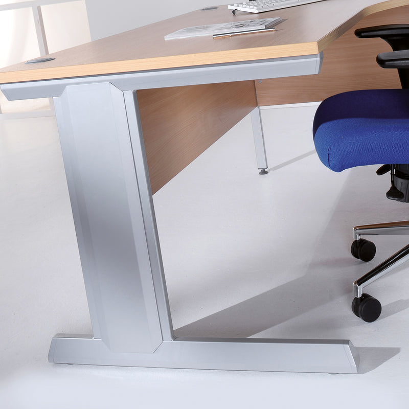 Vivo 800mm Deep Straight Desk - White - NWOF