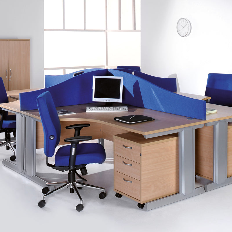 Vivo Ergonomic Desk - Oak - NWOF