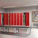 Steel Workwear Combi Locker With 1 Full Width Shelf And 3 Half Width Shelves - NWOF